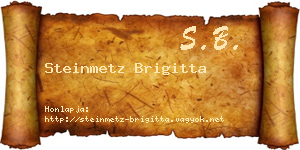Steinmetz Brigitta névjegykártya